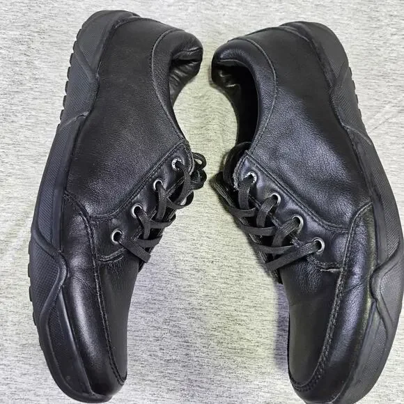 Tempur-Pedic Mens Shaine Leather Sneaker Shoe TP6068 Black Casual Walking 14M